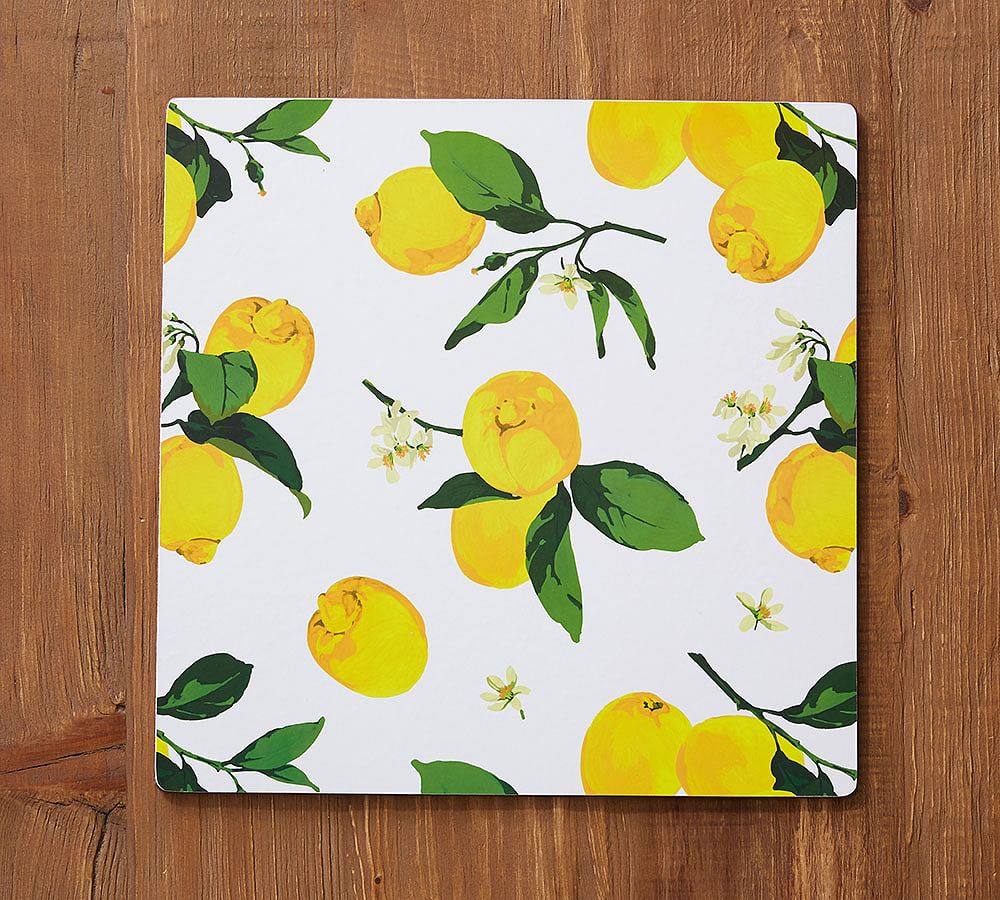 Painted Lemon Corkmat, Set of 4