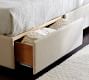 Upholstered Platform Bed with Footboard or Side Storage