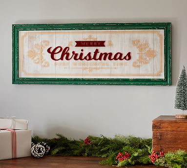 Framed Merry Christmas Sign | Wall Decor | Pottery Barn