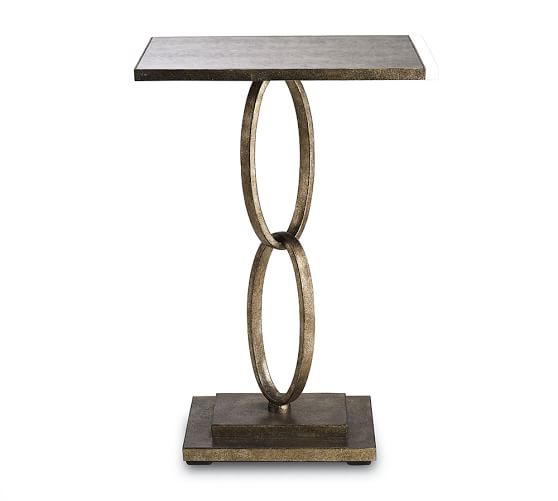 Randolph Rectangular Metal End Table (18") | Pottery Barn