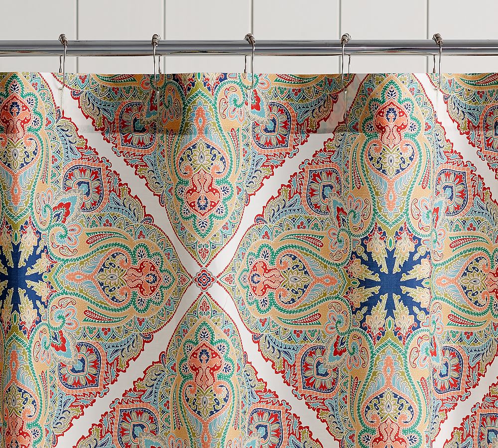 Penelope Organic Shower Curtain Pottery Barn