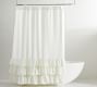 Linen Ruffle Shower Curtain