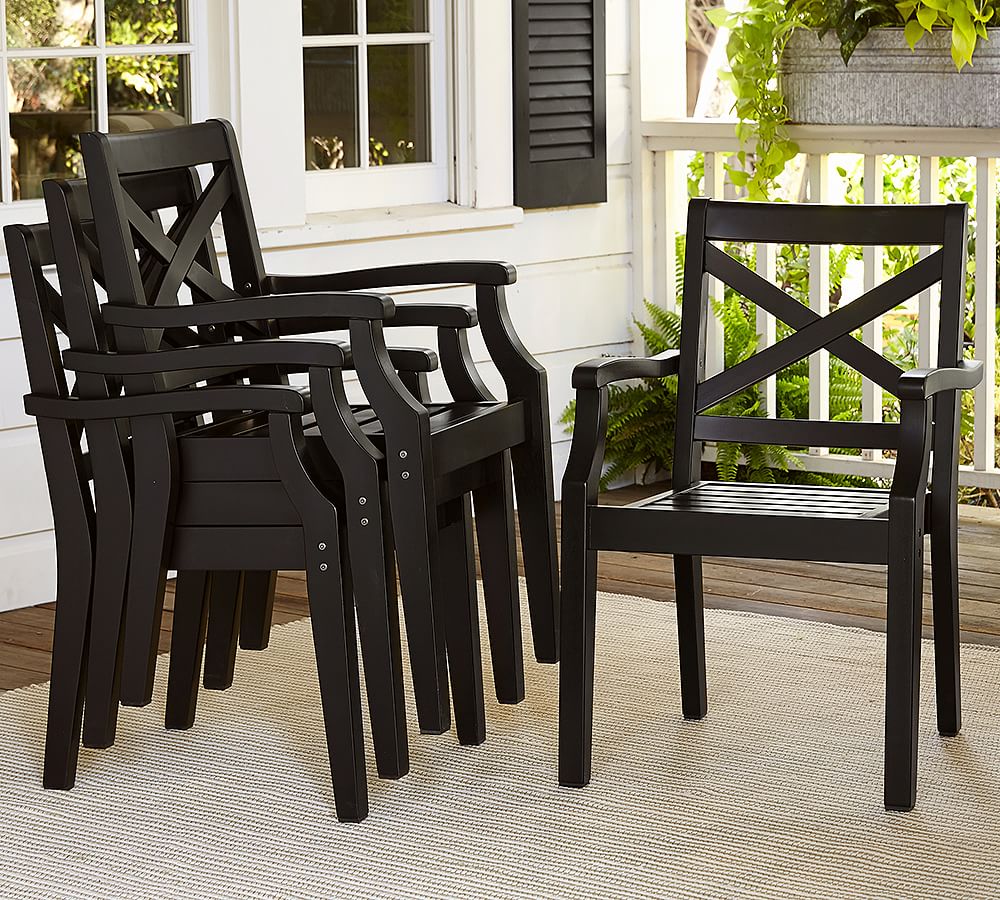 Hampstead Painted Stackable Dining Chair, Black