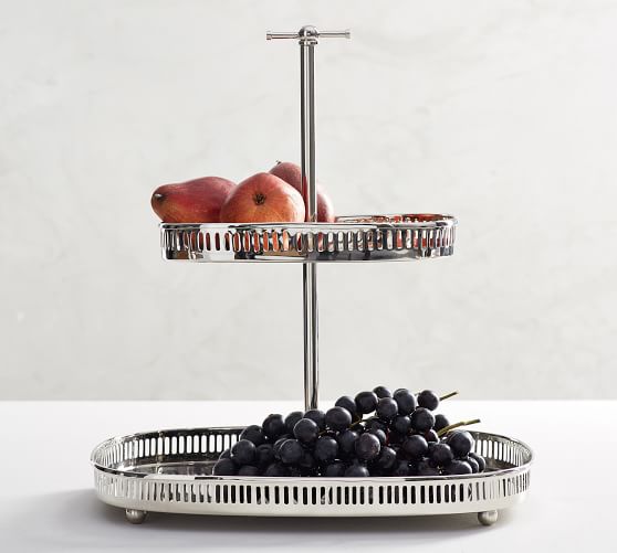 Harrison Stainless Steel Tiered Stand Pottery Barn