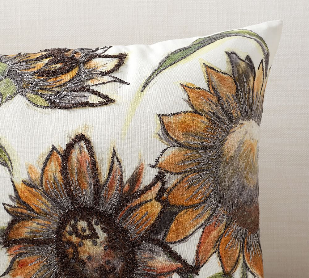 Pottery barn 2025 sunflower pillow cover