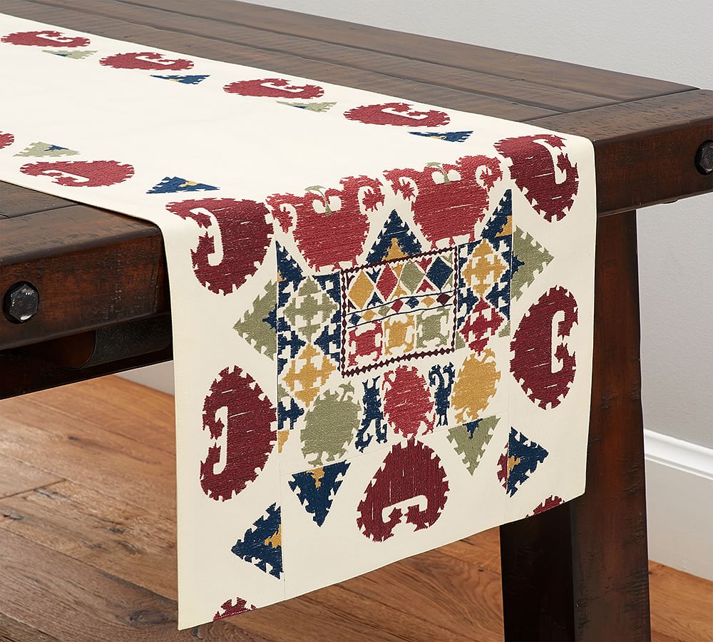 Autumn Embroidered Oversized Table Runner