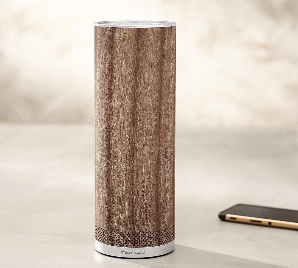 Stell&#233; Audio Pillar - Wood Wireless Speaker
