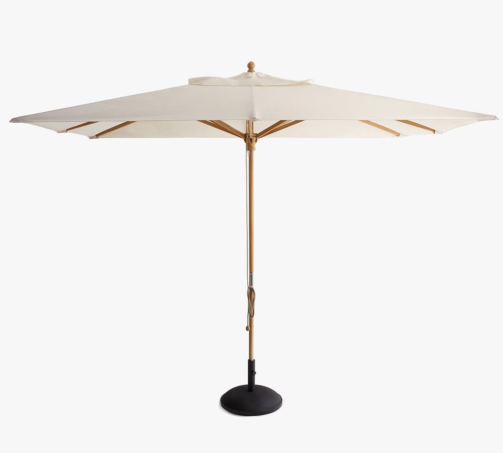 10' Rectangular Outdoor Umbrella &ndash; Teak Frame&#8203;