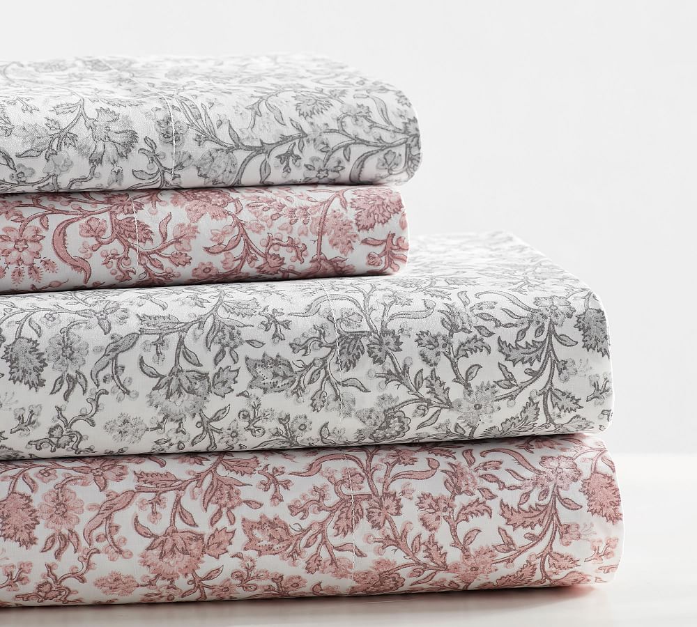 Aliya Floral Organic Cotton Pillowcases - Set of 2