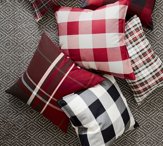 Pottery barn hamilton on sale plaid pillow cover