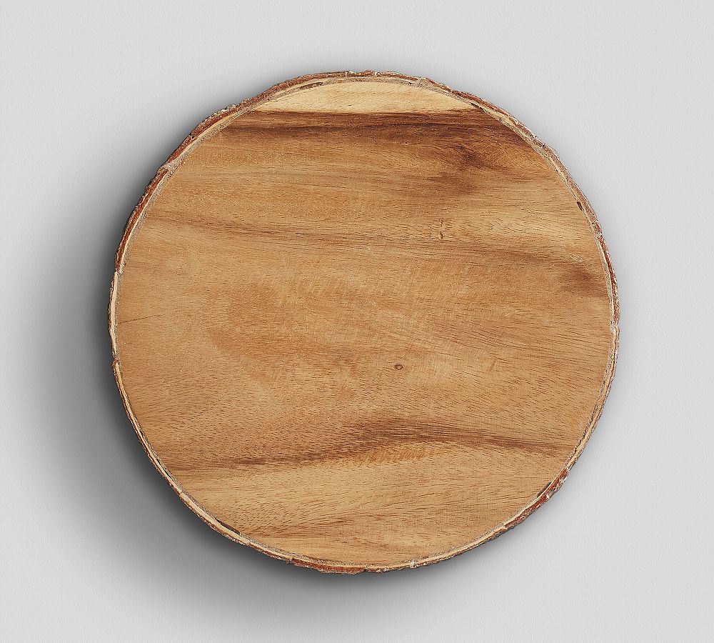 Bark Edge Wood Charger Plate