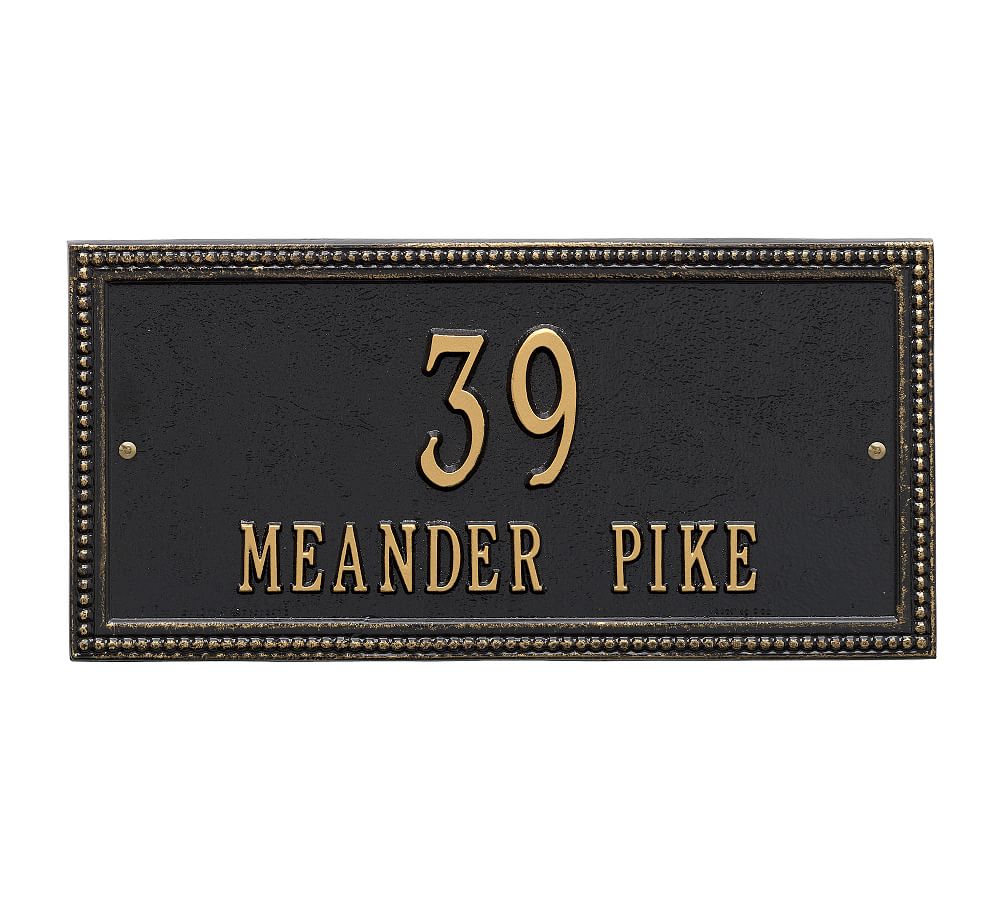Beaded Rectangle Address Plaque