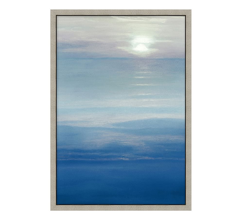 Dusk Over the Waters Hand Embellished Framed Canvas Print