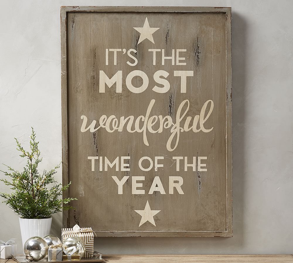It's the Most Wonderful Time of the Year Sign - Grey