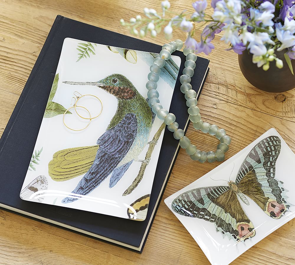 Bird & Butterfly Decoupage Trays Decorative Objects Pottery Barn