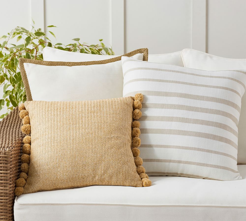 Cozy Contrast Natural Outdoor Pillow Set