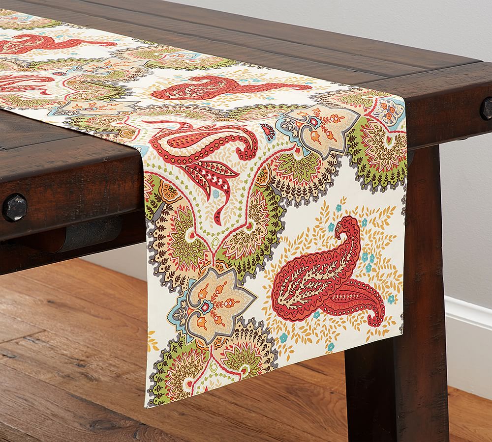 Linden Paisley Print Table Runner