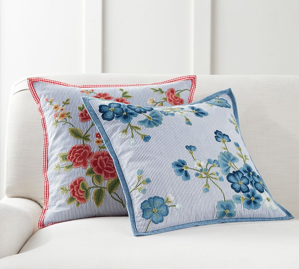 Paola Embroidered Pillow Cover