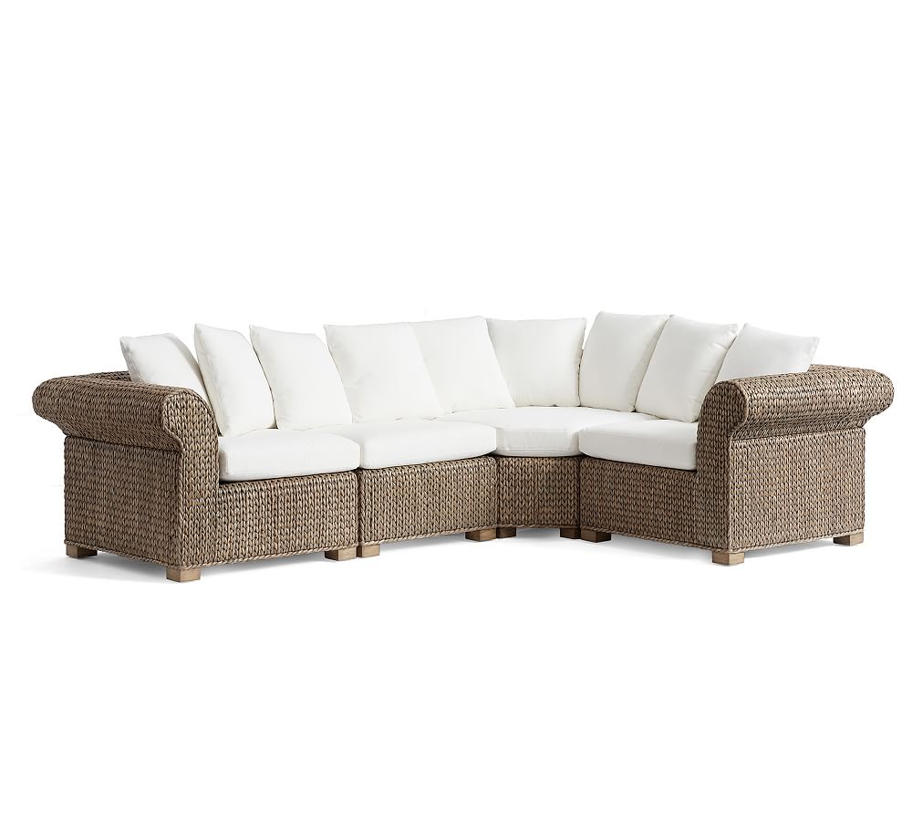 Seagrass 4-Piece Sectional with Wedge