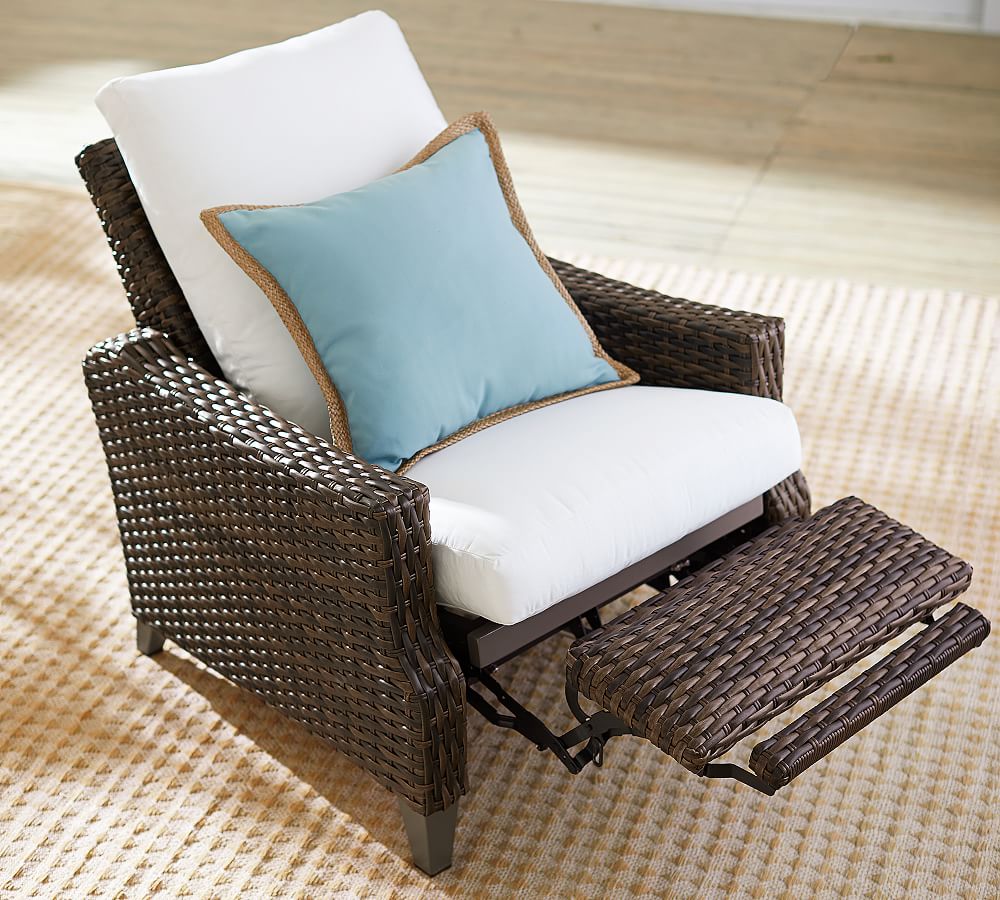 Abrego All-Weather Wicker Recliner