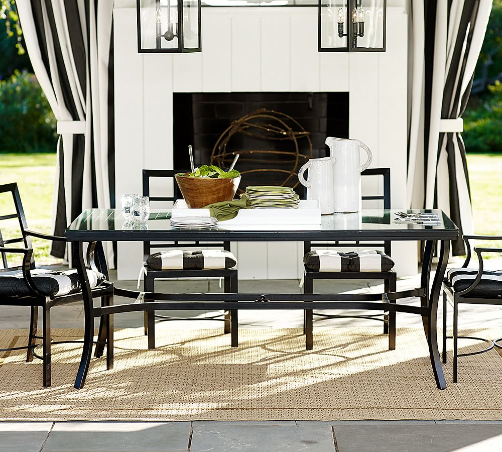 Riviera 72&quot; Metal Dining Table