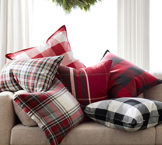 McKinley Plaid Decorative Pillow Cover Pottery Barn