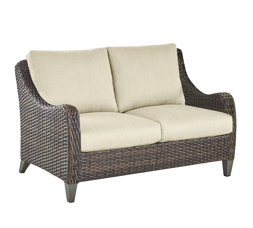 Abrego All-Weather Wicker 59&quot; Loveseat