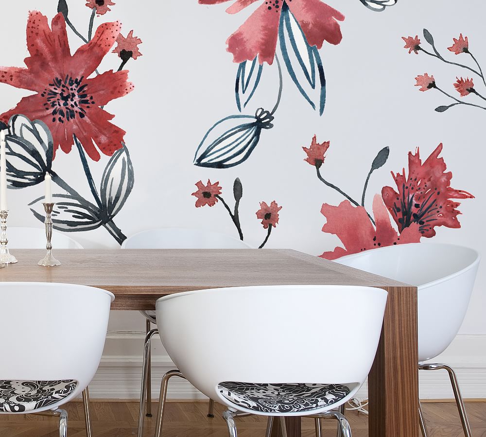 Red Lilies Removable Wall Decal