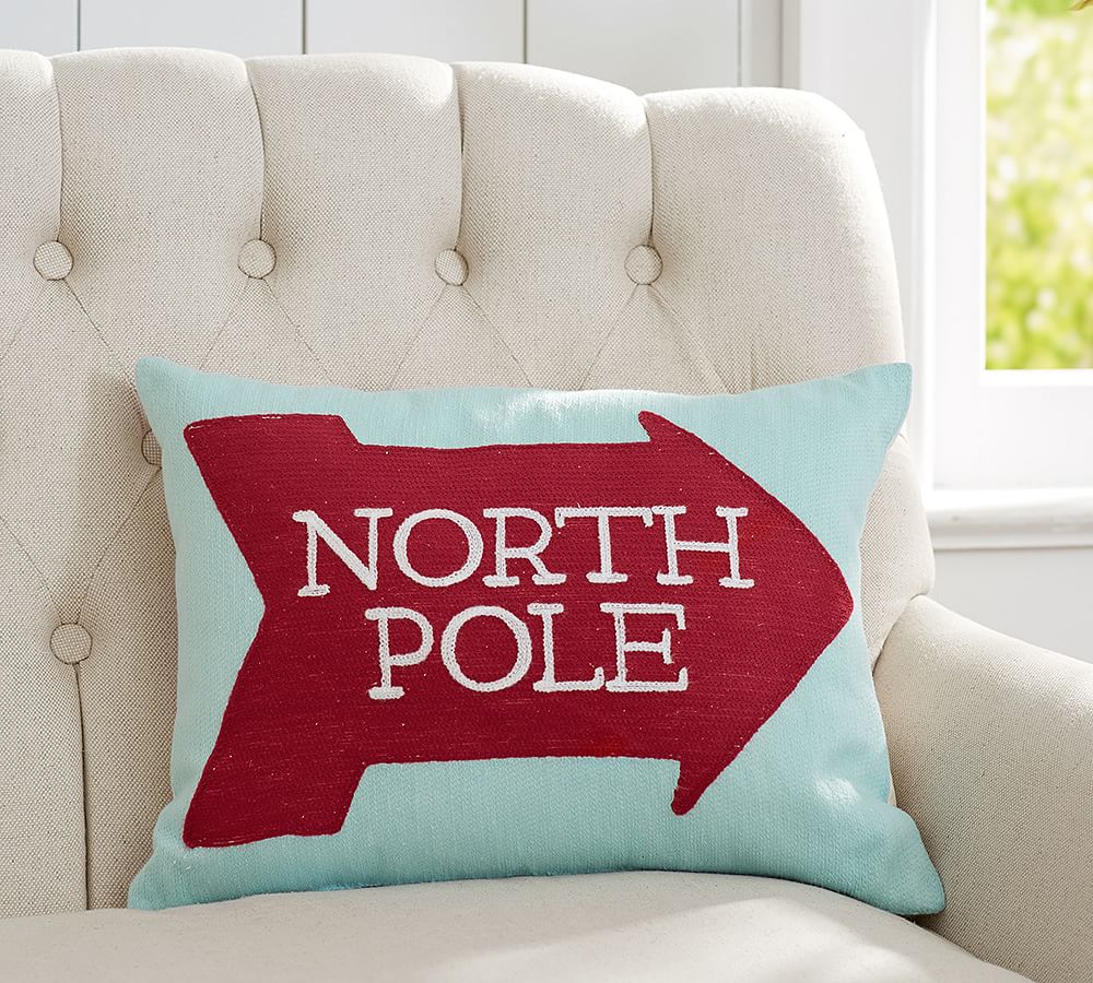 North Pole Crewl Pillow