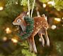 Bottlebrush Deer with Wreath Ornament