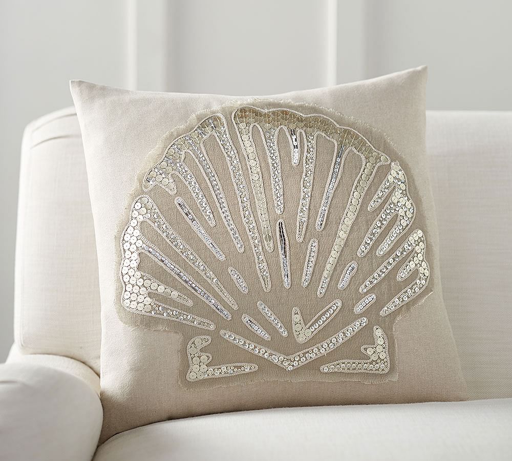 Bay Sequin Shell Pillow Cover