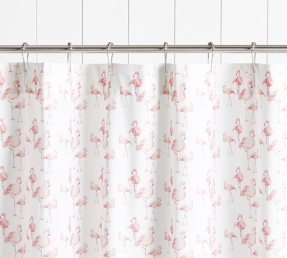Flamingo Organic Shower Curtain