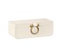 Pebble Leather Small Ivory Jewelry Box