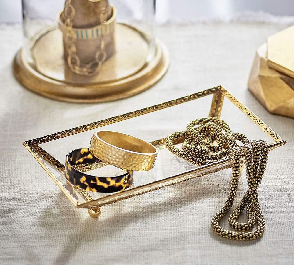 Antique Gold Display Tray