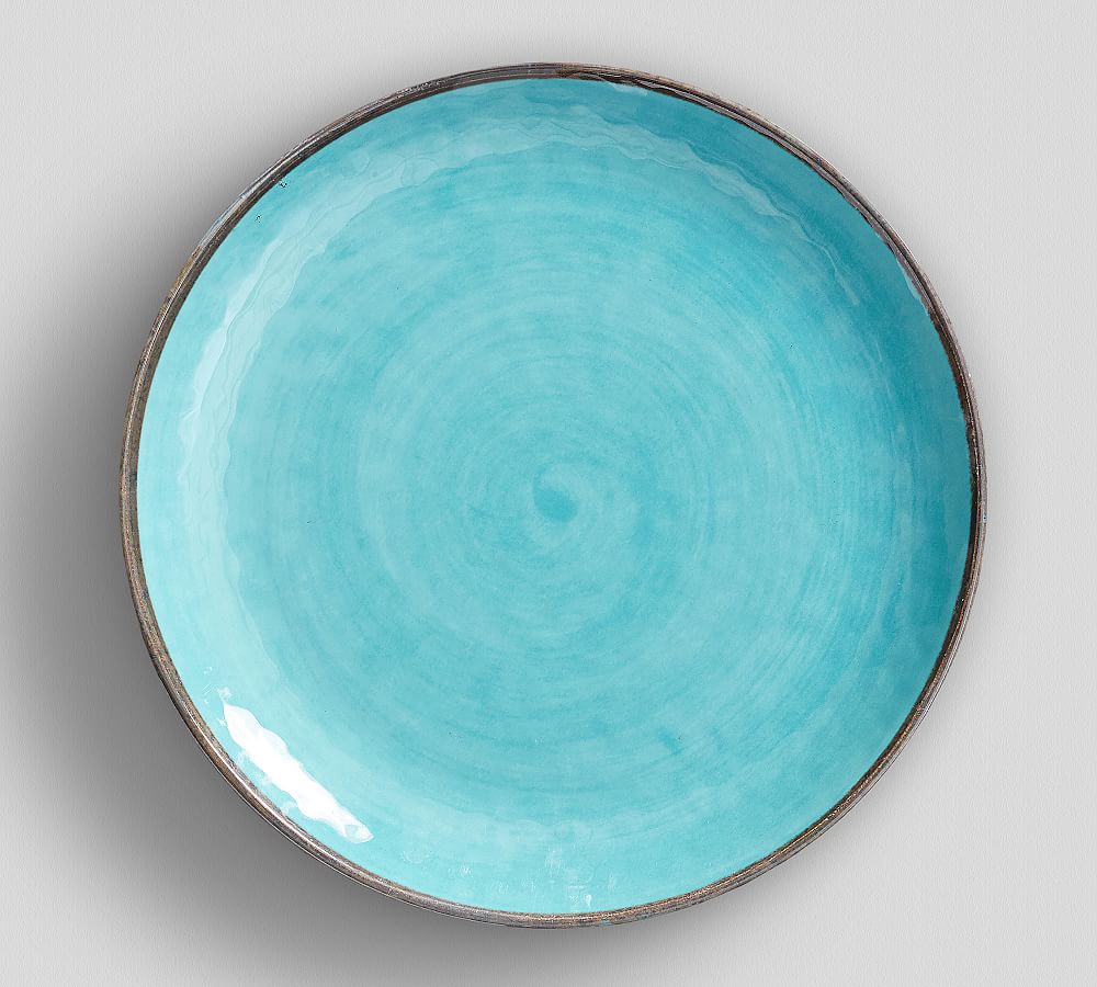 Swirl Melamine Dinner Plate - Turquoise