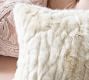 Faux Fur Tightly Ruched Pillow Cover