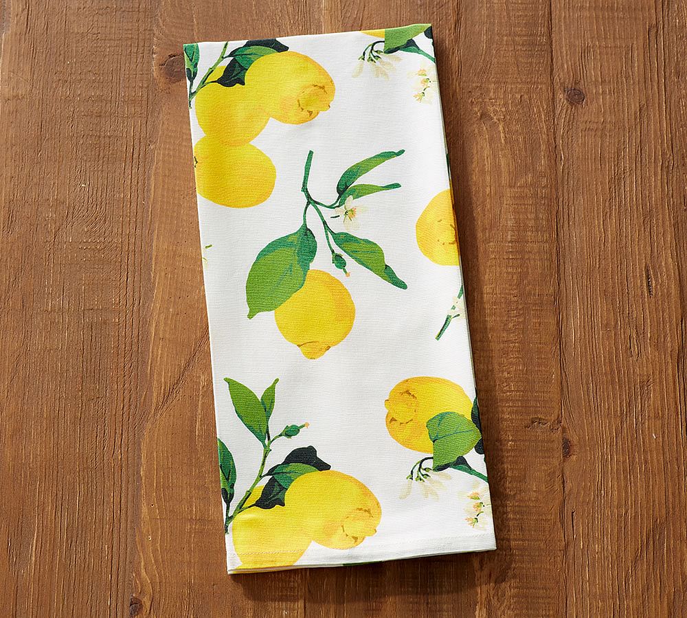 Painted Lemon Tea Towel