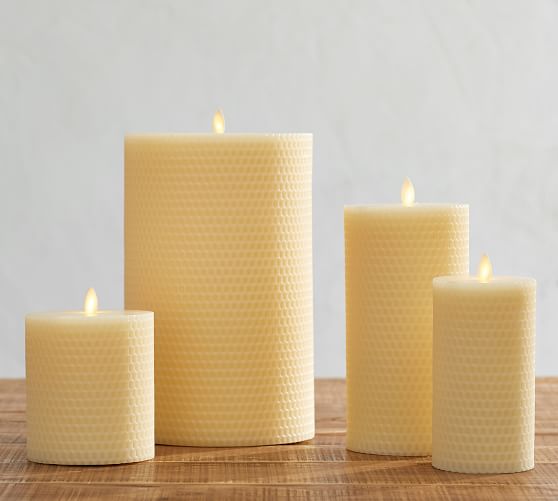 Premium Flicker Flameless Beeswax Candles Pottery Barn