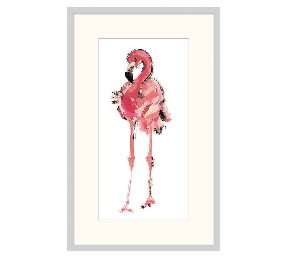 Watercolor Flamingo Framed Print