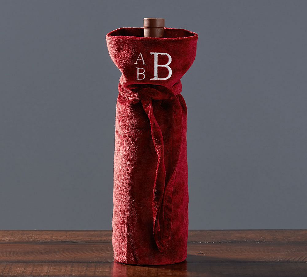 Shiny Velvet Wine Bag - Red
