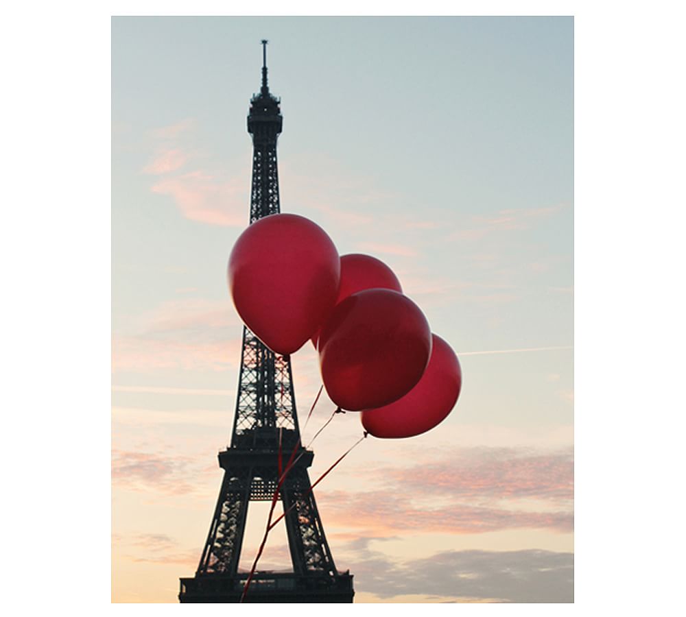 Red Balloons in Paris Framed Print by Rebecca Plotnick