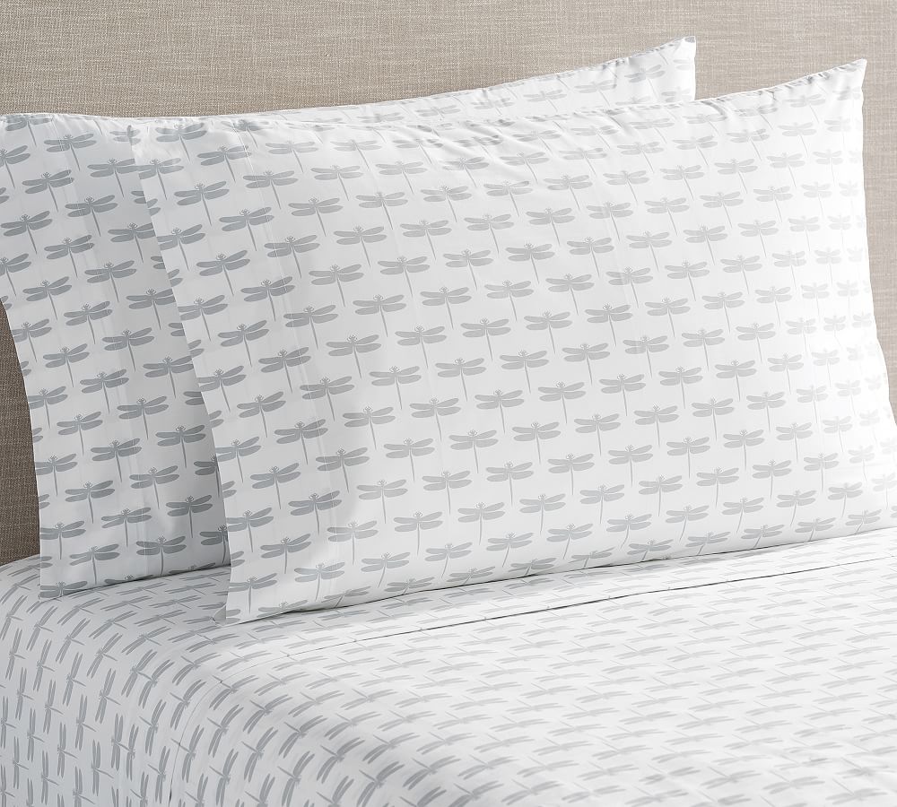 Dragonfly Print Cotton Pillowcases