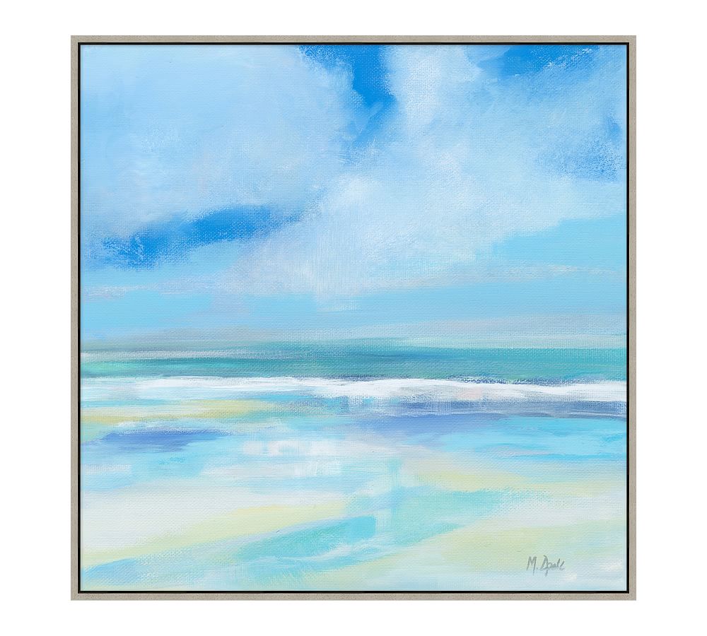 Day at the Beach Hand Embellished Framed Canvas Print