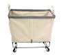 Large Rectangle Canvas Laundry Basket with Wheels