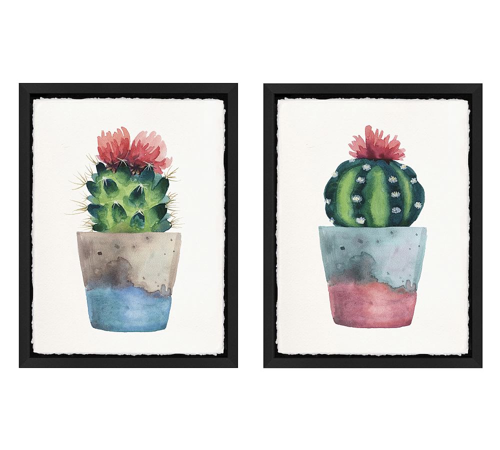 Potted Cacti Paper Print