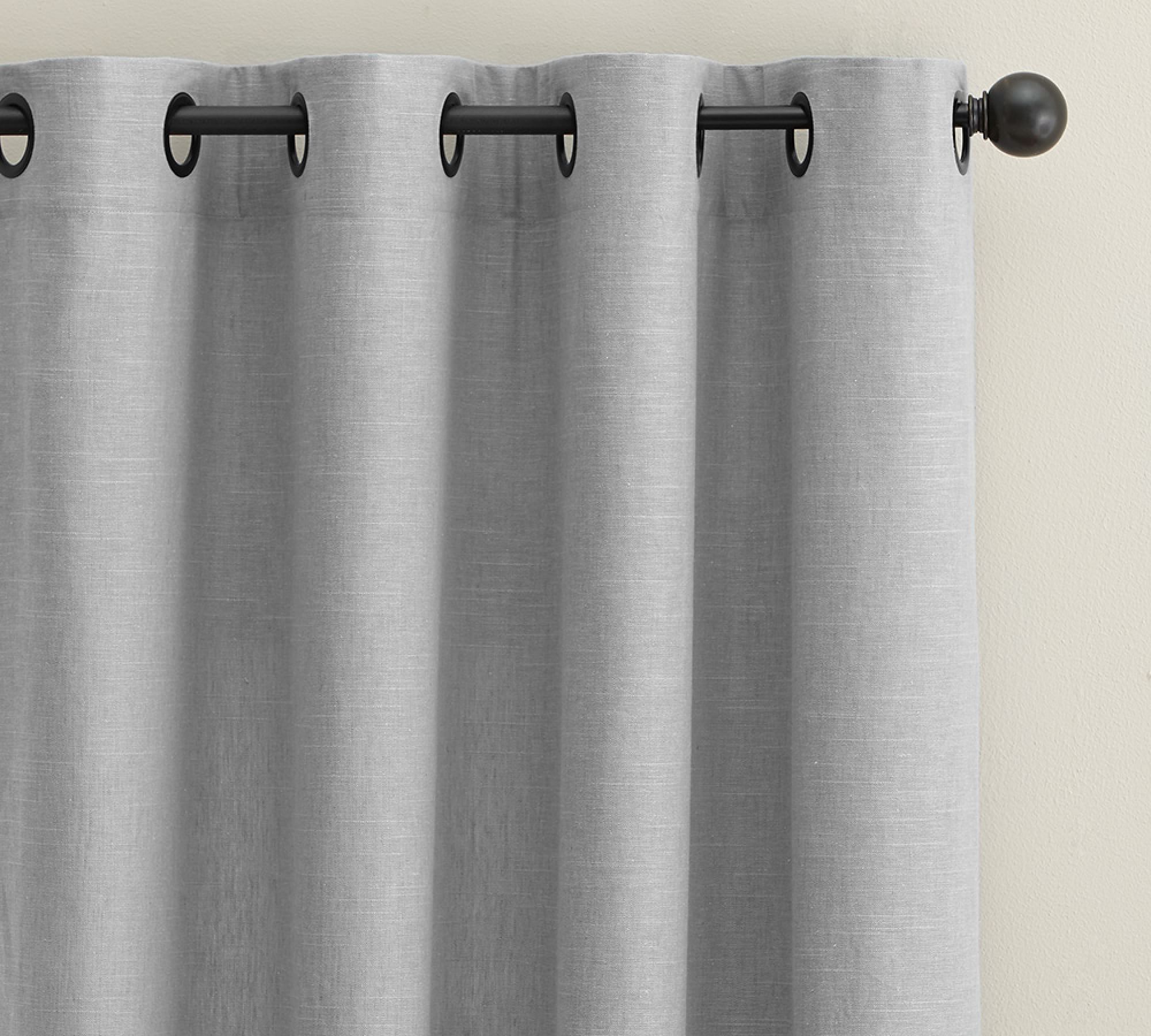 Open Box: Emery Linen Grommet Blackout Curtain
