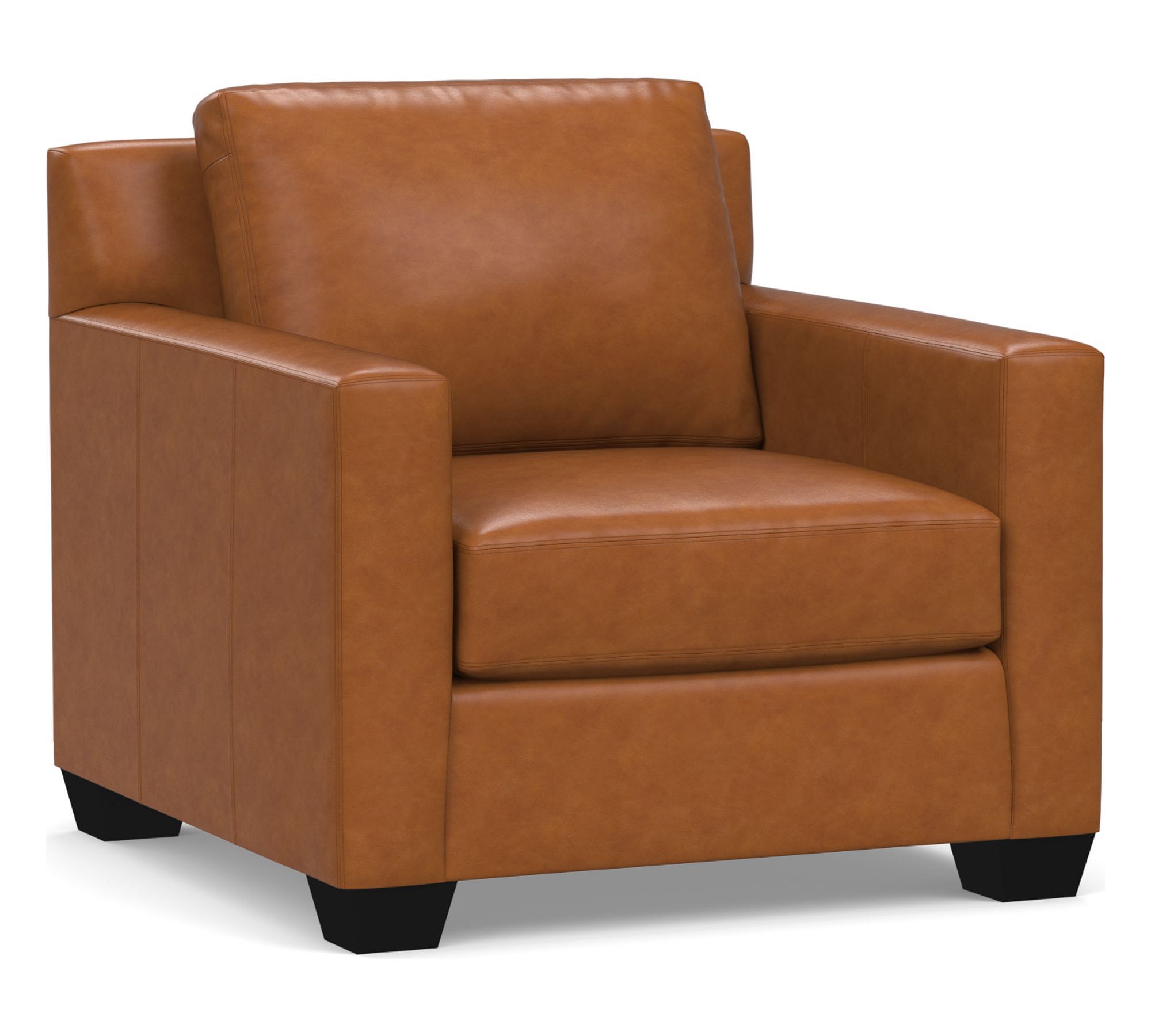 York Square Arm Leather Chair