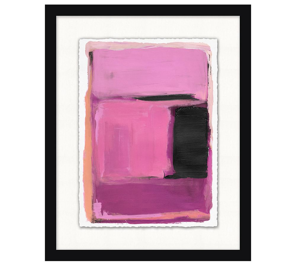 Pink Colorblock 1 Framed Print, 16 x 20