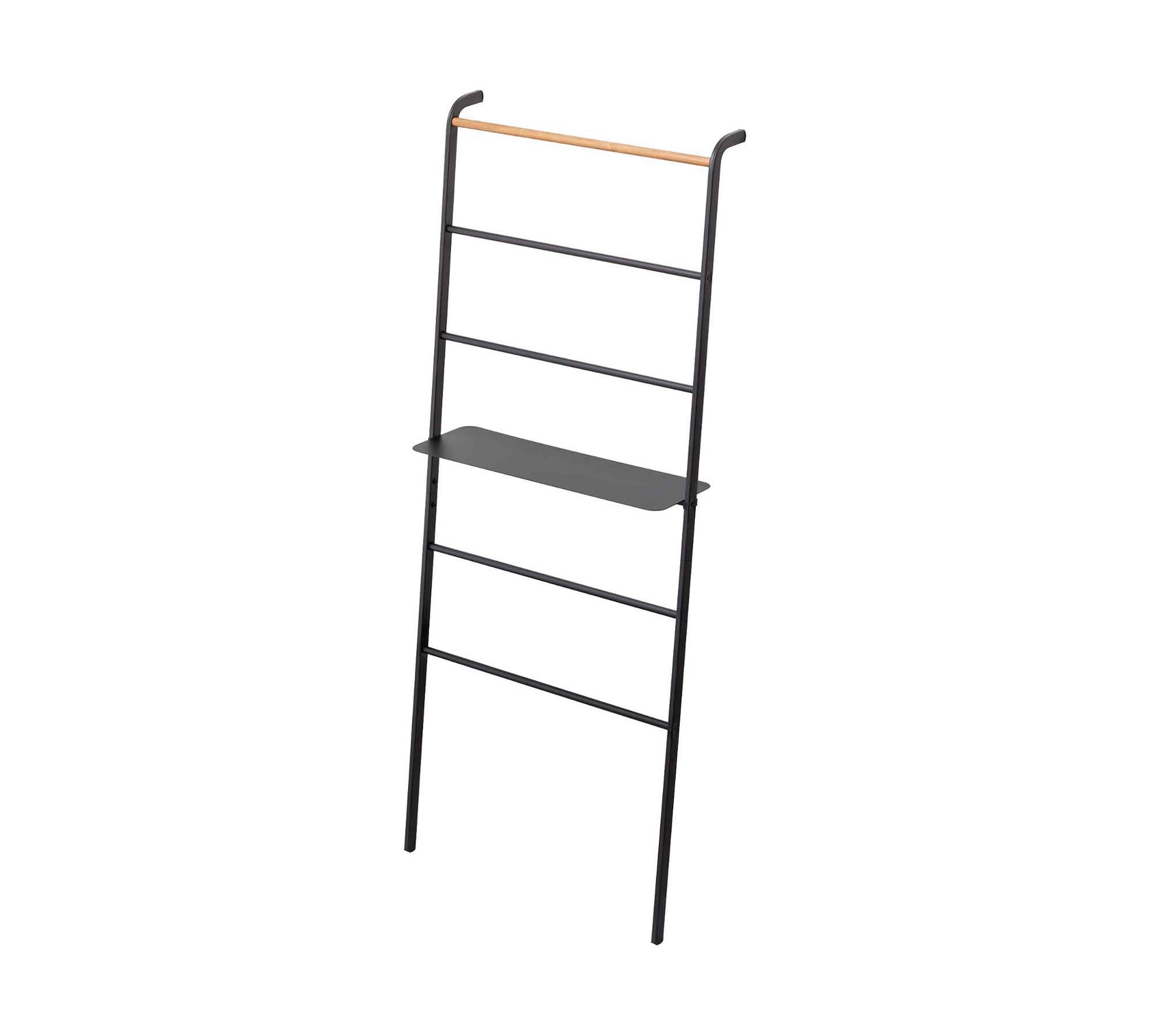 Yamazaki Steel Leaning Ladder Rack with Shelf