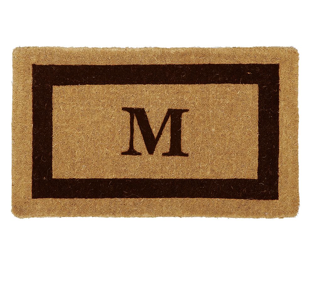 Personalized Framed Doormat – 22x36 – Text: "C" - COLOR: ESPRESSO